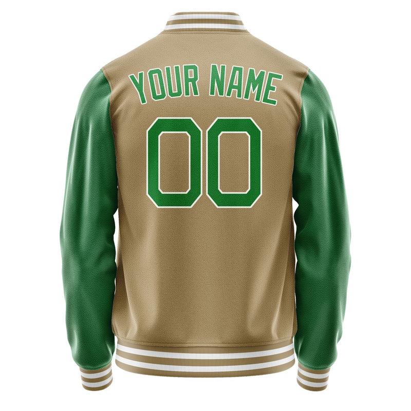 Custom Light Khaki Emerald Green Jacket JA2525242518B21824