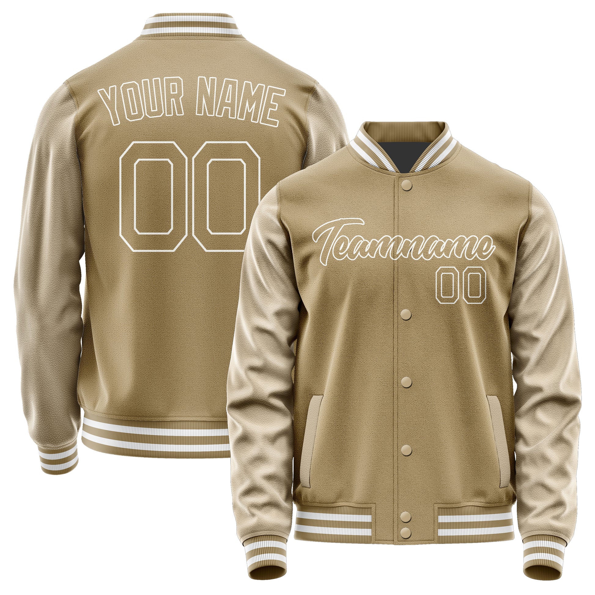 Custom Light Khaki Light Khaki Jacket JA2525252518B21825