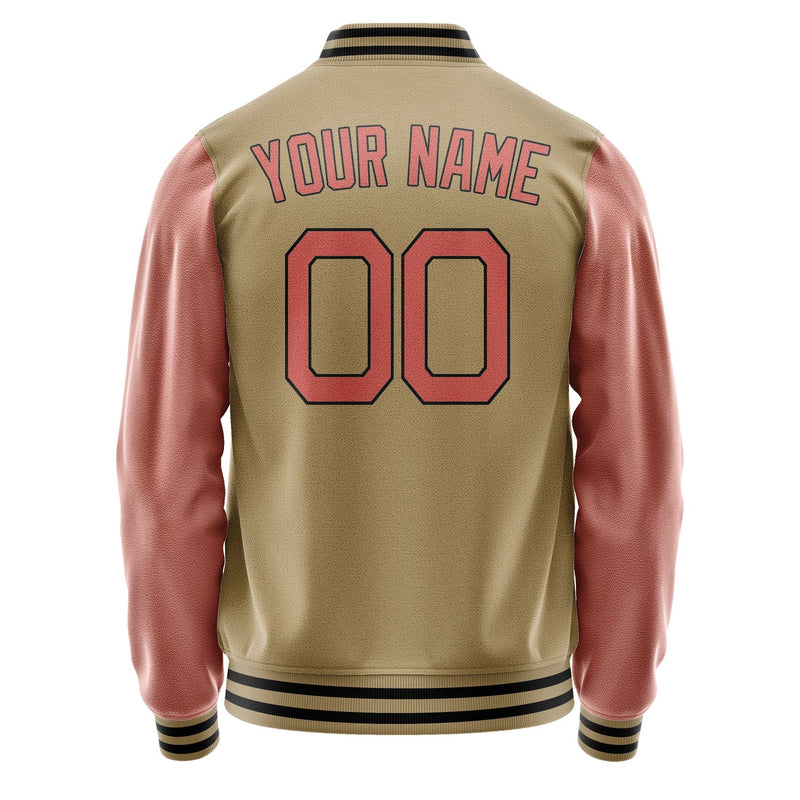 Custom Light Khaki Orange Jacket JA2525282518B21828