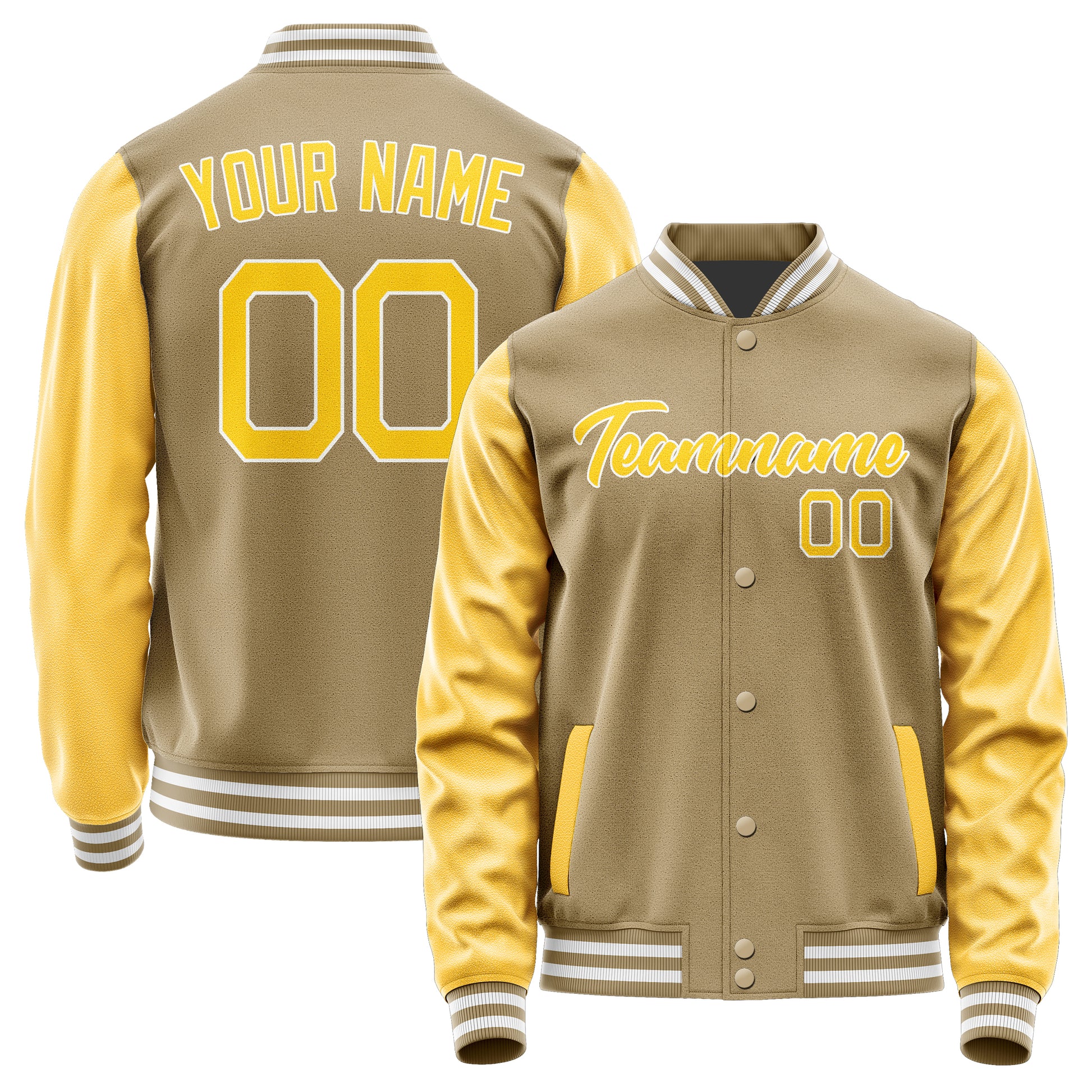 Custom Light Khaki Gold Jacket JA2525302518B21830