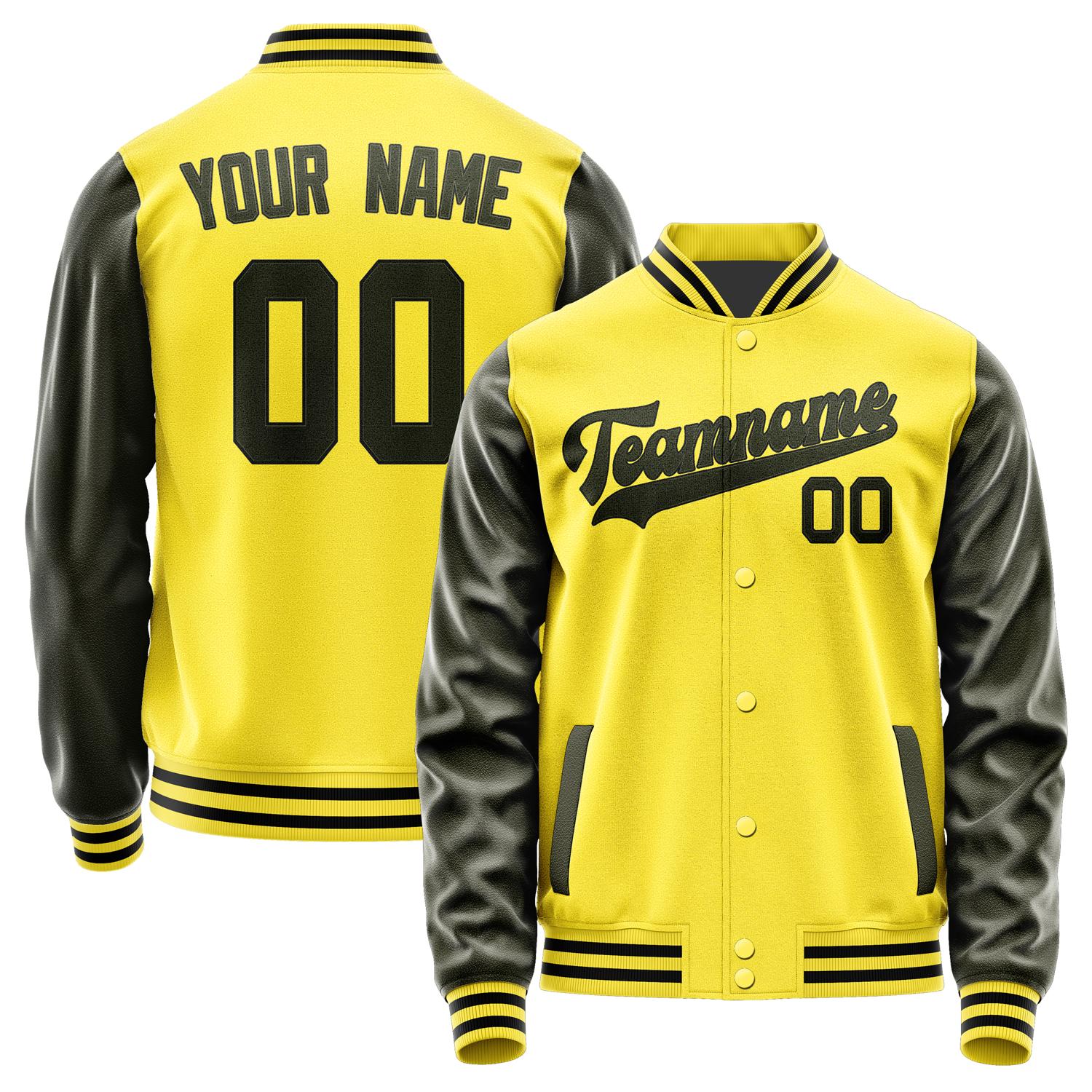 Custom Light Yellow Olive Jacket JA2626022617B31702