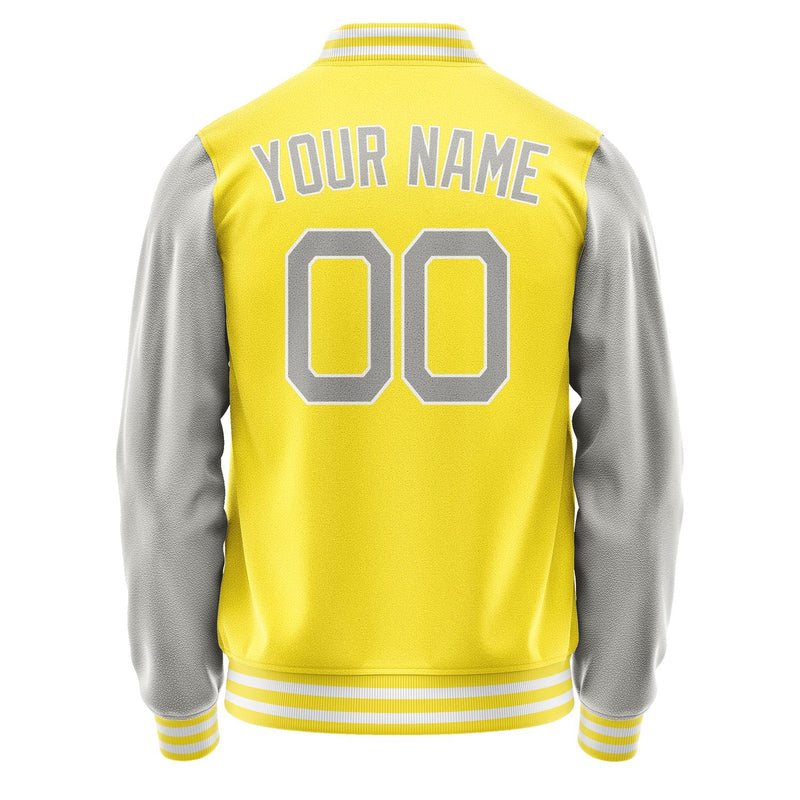 Custom Light Yellow Gray Jacket JA2626042618B21804