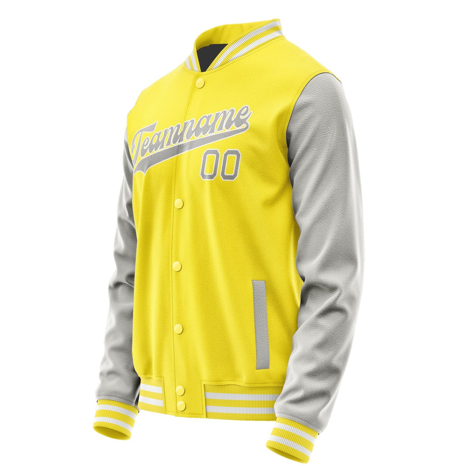 Custom Light Yellow Gray Jacket JA2626042618B31804