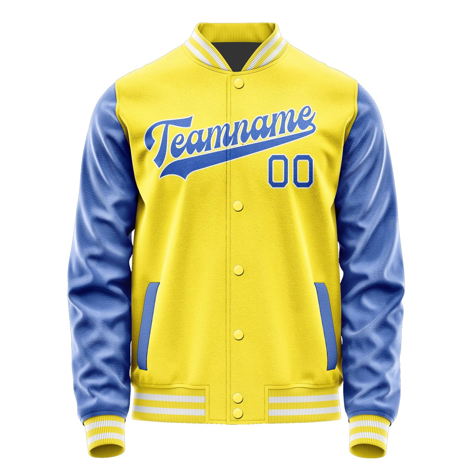 Custom Light Yellow Sky Blue Jacket JA2626092618B31809