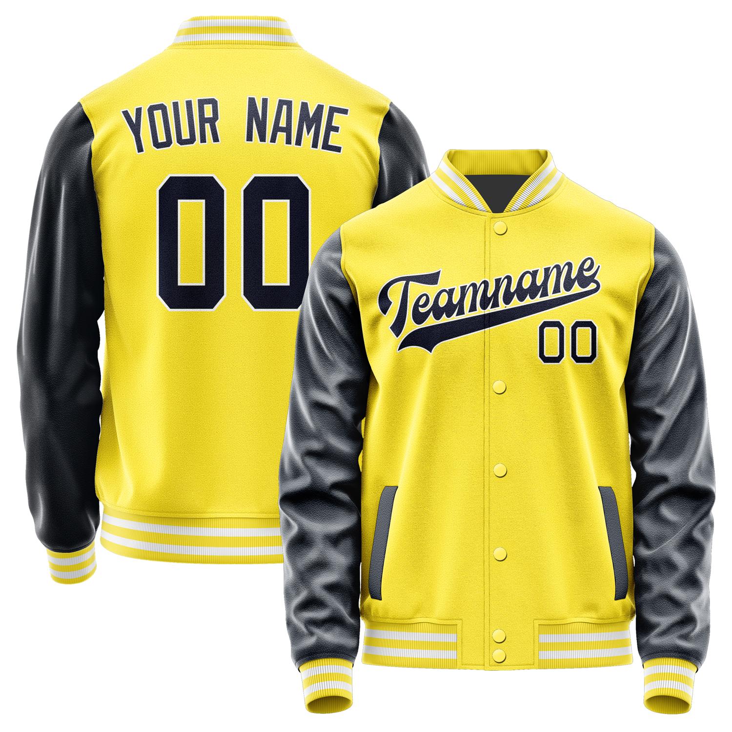 Custom Light Yellow Navy Jacket JA2626112618B31811