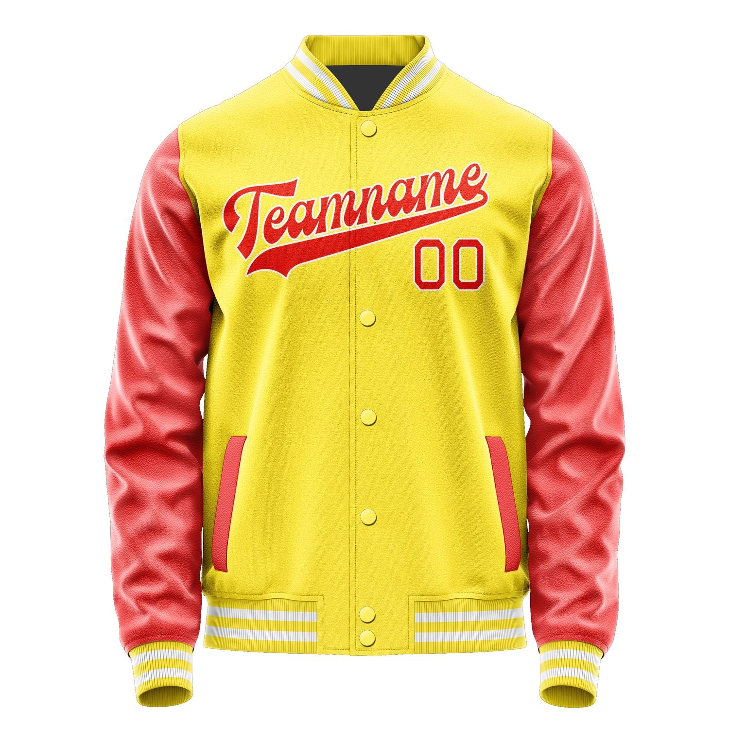 Custom Light Yellow Orange Red Jacket JA2626122618B31812