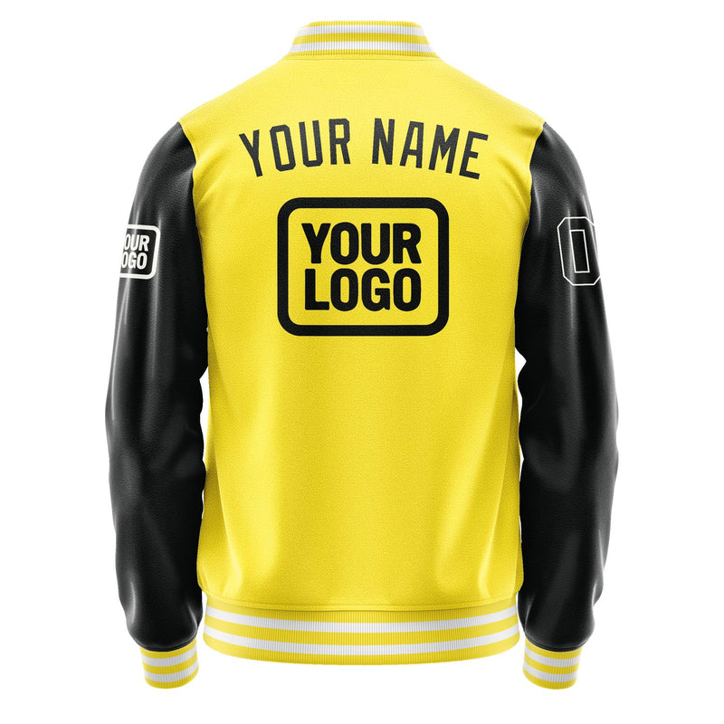Custom Light Yellow Black Jacket JA262617261818171718