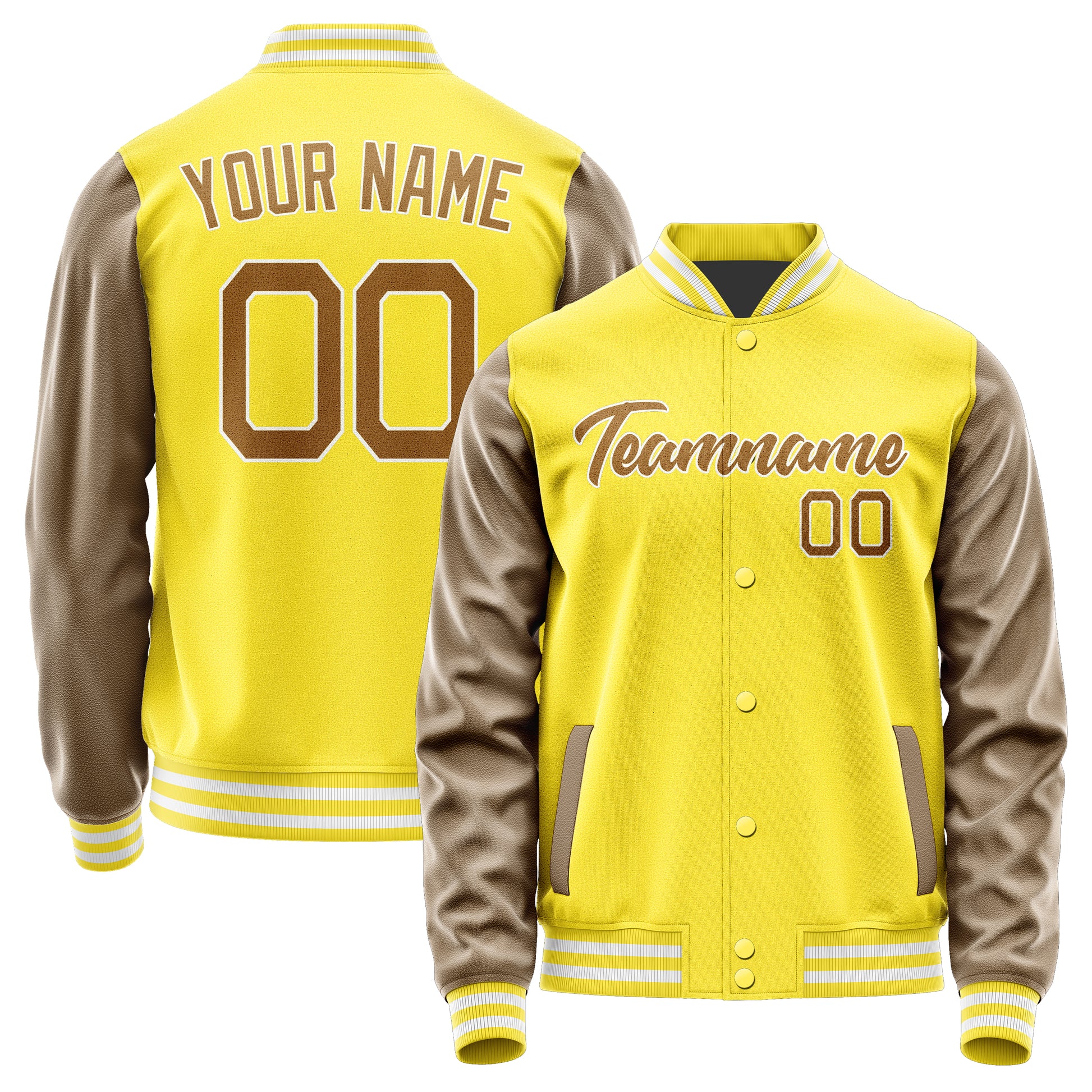 Custom Light Yellow Khaki Jacket JA2626222618B21822