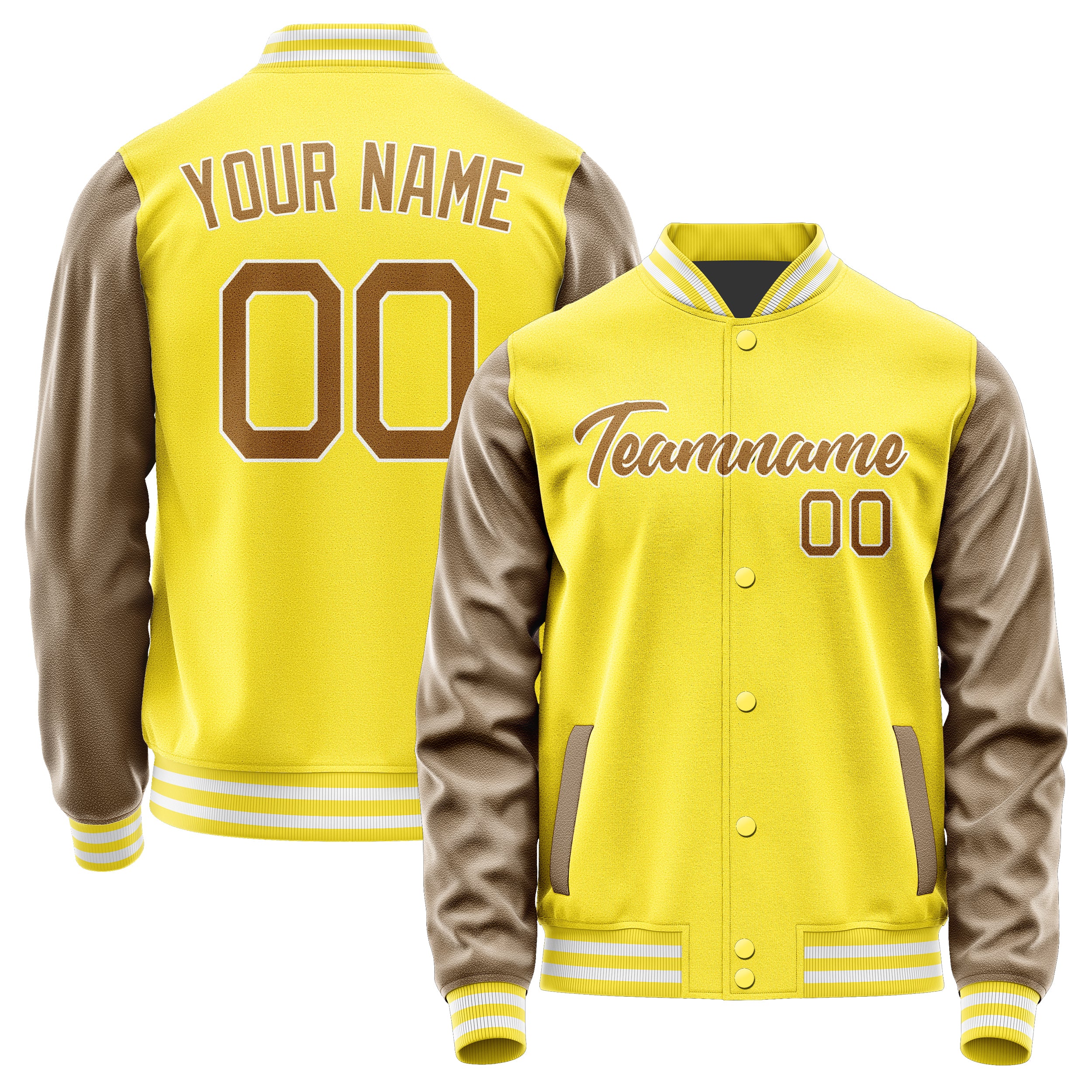Custom Light Yellow Khaki Jacket JA2626222618B21822