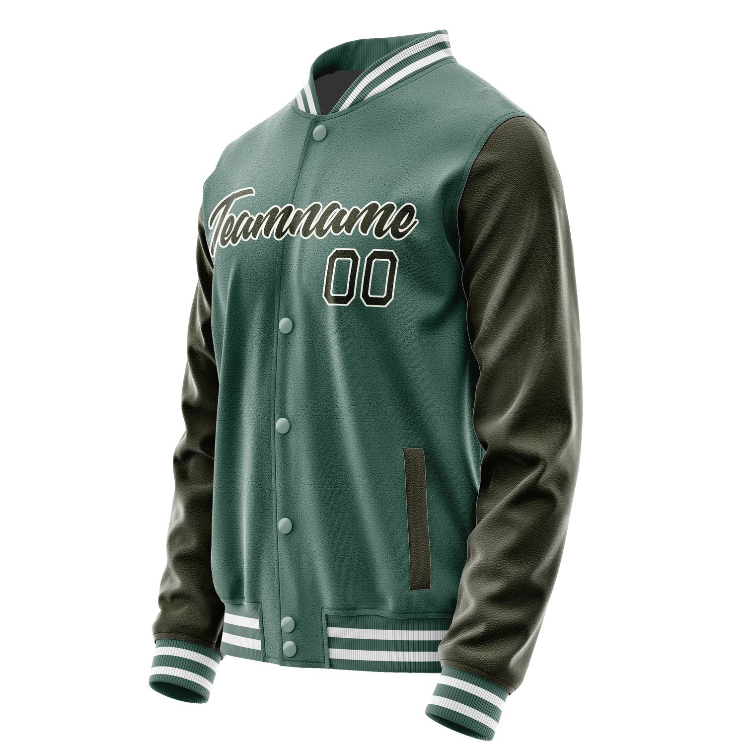 Custom Blue Green Olive Jacket JA2727022718B21802
