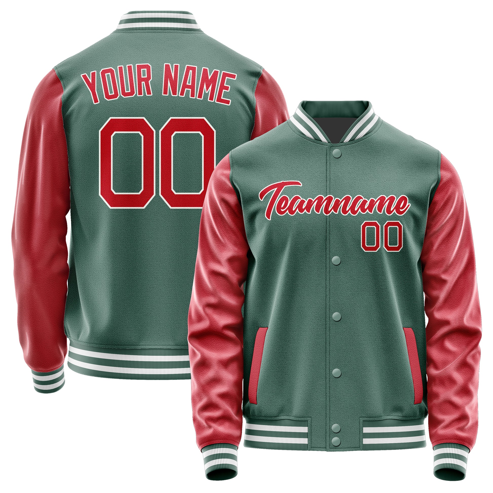 Custom Blue Green Red Jacket JA2727142718B21814