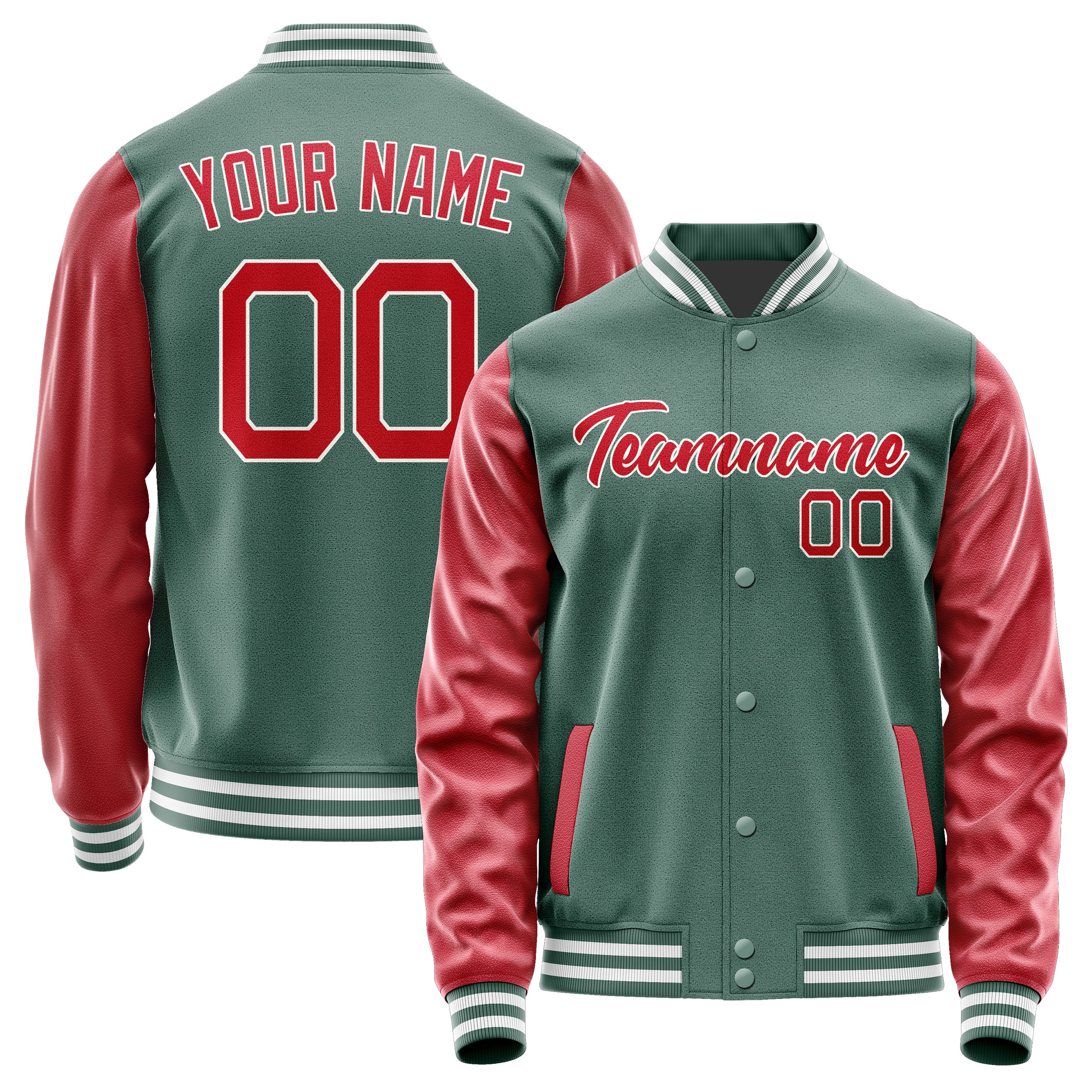 Custom Blue Green Red Jacket JA2727142718B21814