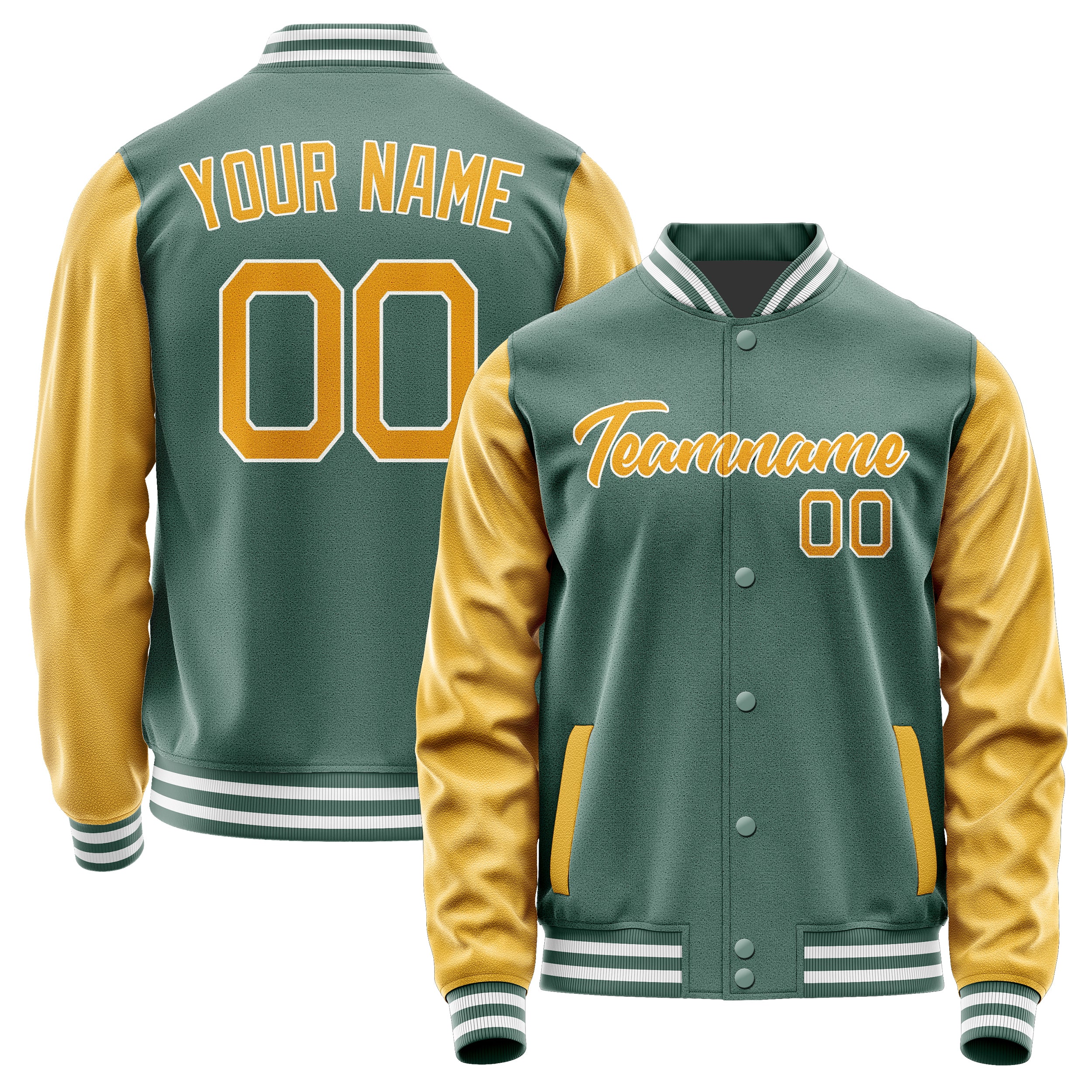Custom Blue Green Yellow Jacket JA2727192718B21819