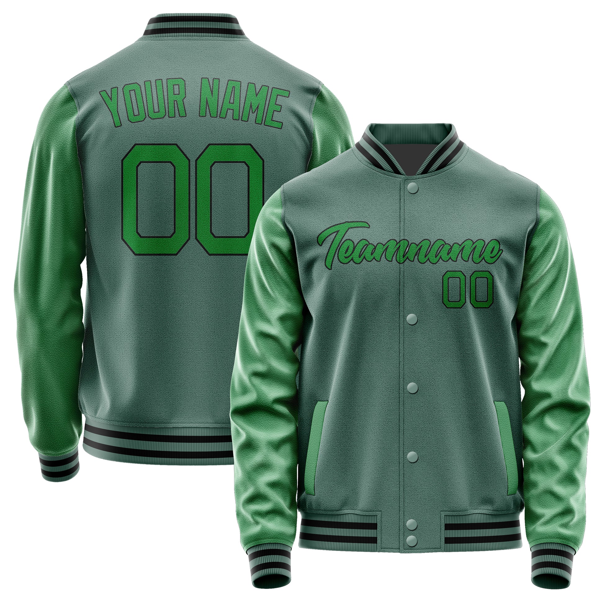 Custom Blue Green Emerald Green Jacket JA2727242717B21724