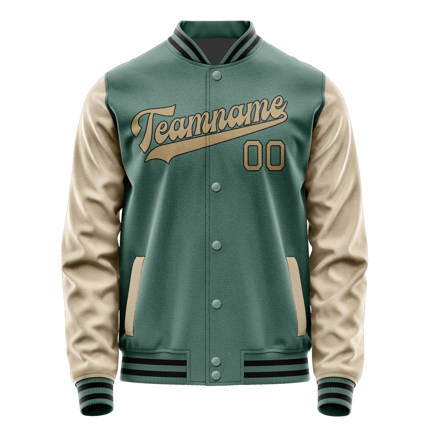 Custom Blue Green Light Khaki Jacket JA2727252717B31725