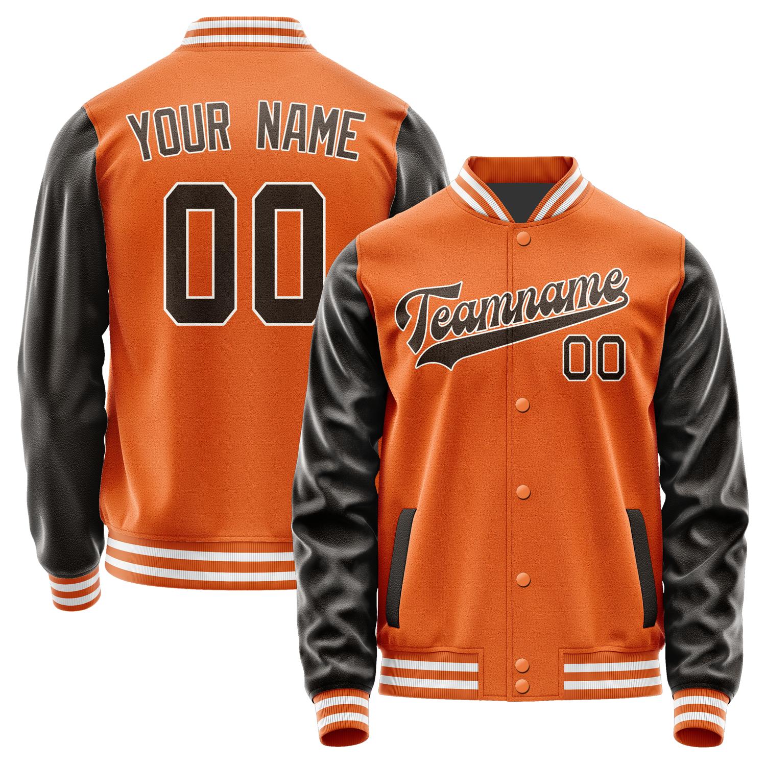 Custom Orange Brown Jacket JA2828012818B31801