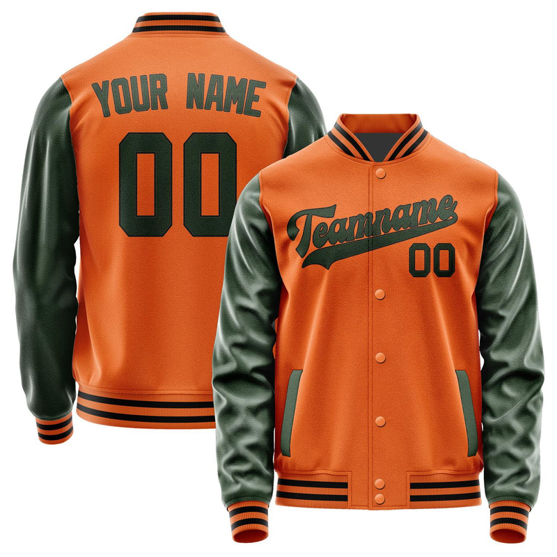Custom Orange Dark Green Jacket JA2828062817B31706