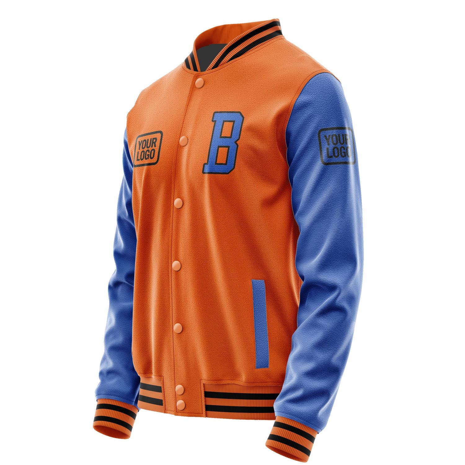 Custom Orange Sky Blue Jacket JA282809281717090917