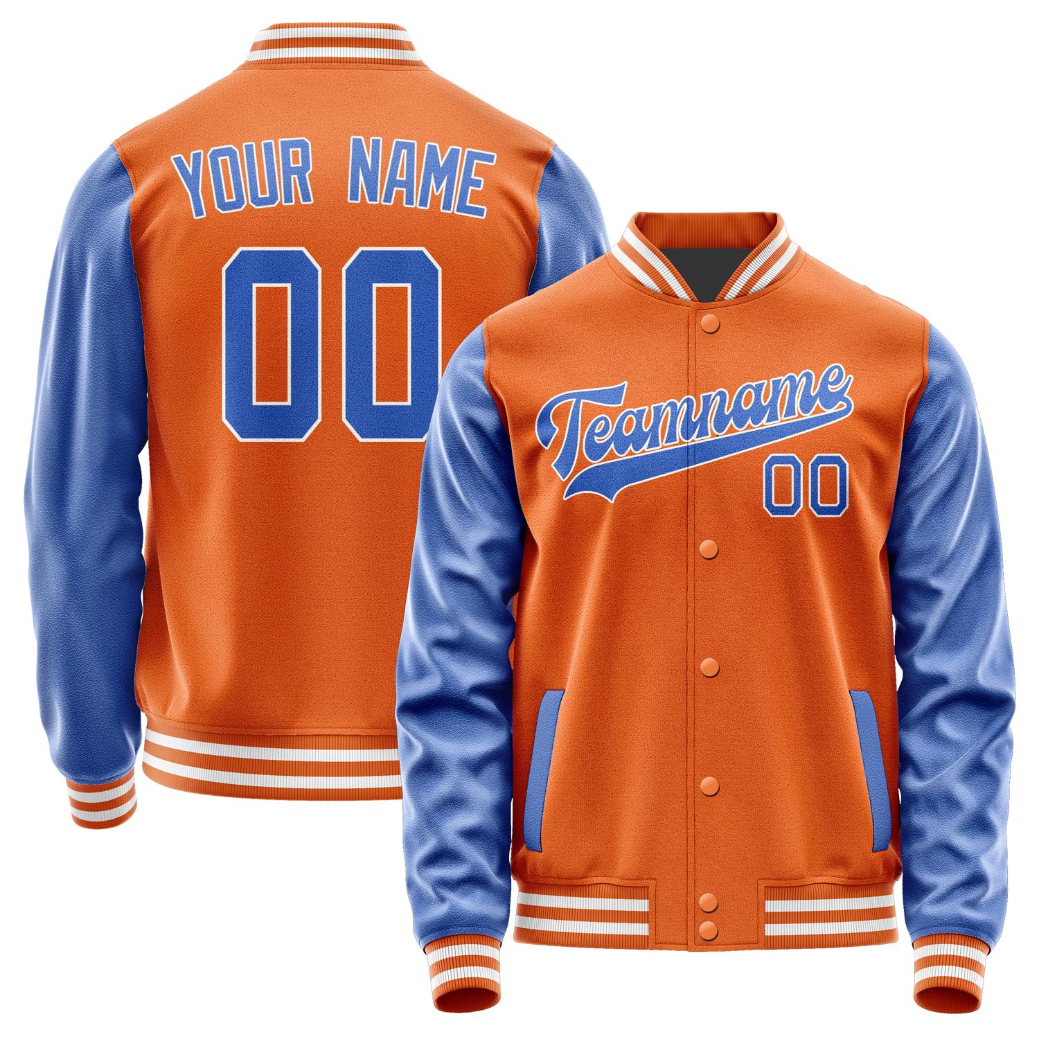 Custom Orange Sky Blue Jacket JA2828092818B31809