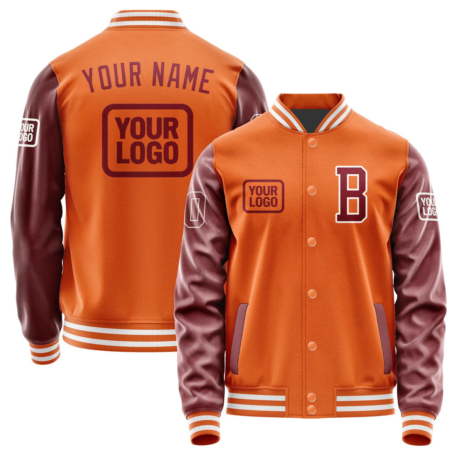 Custom Orange Crimson Red Jacket JA282815281818151518