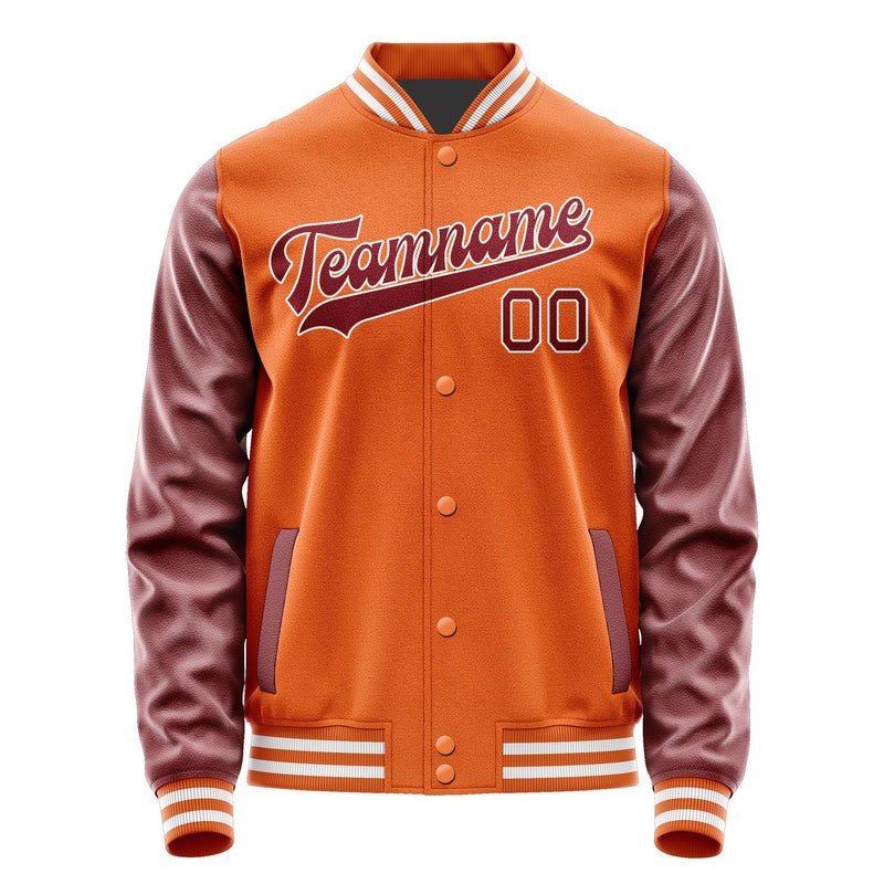 Custom Orange Crimson Red Jacket JA2828152818B31815