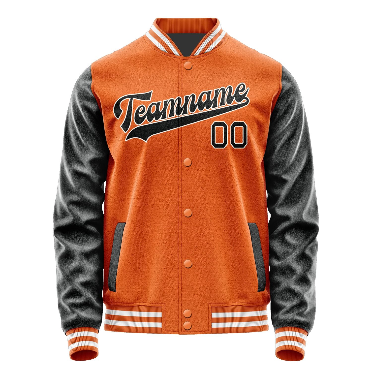 Custom Orange Black Jacket JA2828172818B31817