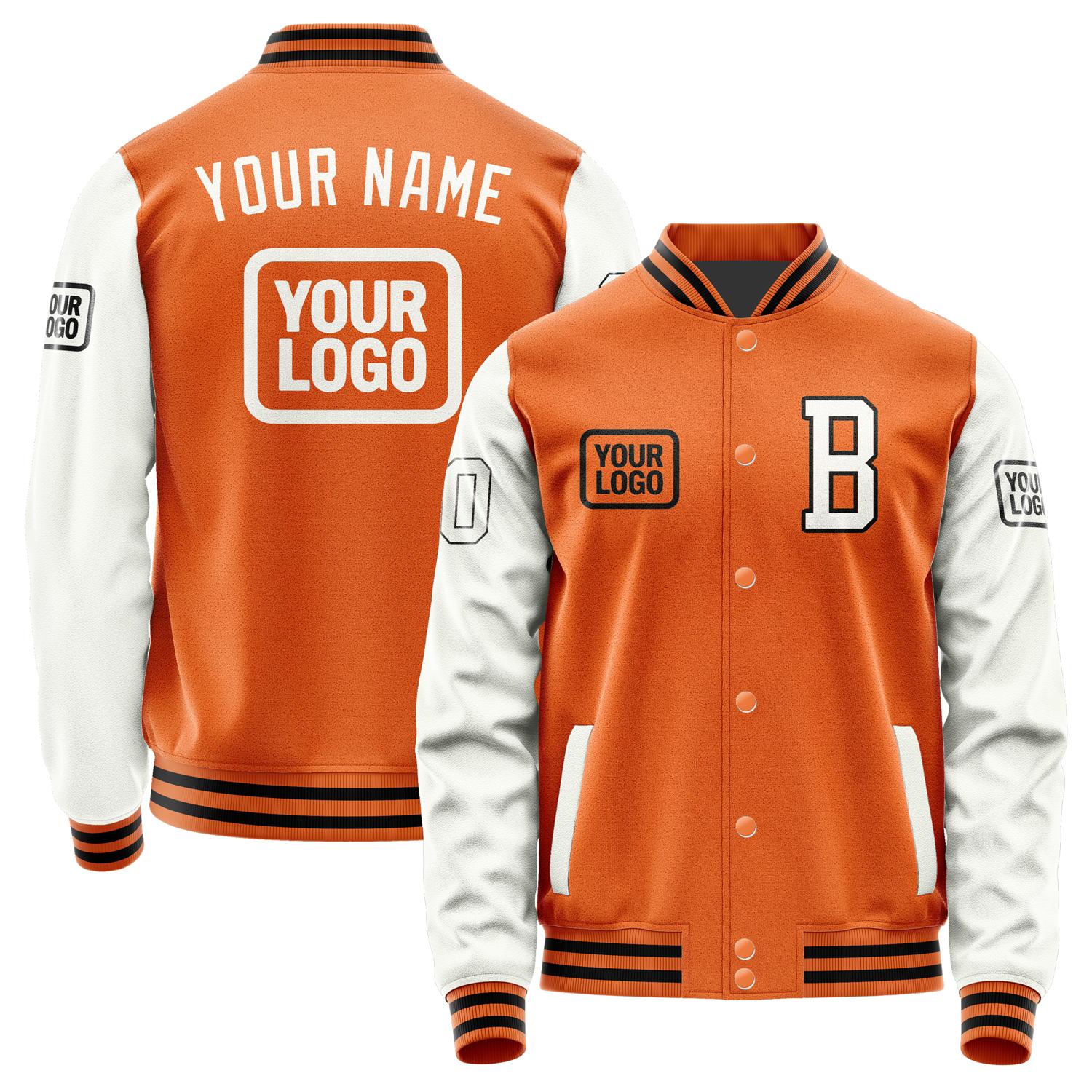 Custom Orange White Jacket JA282818281717181817