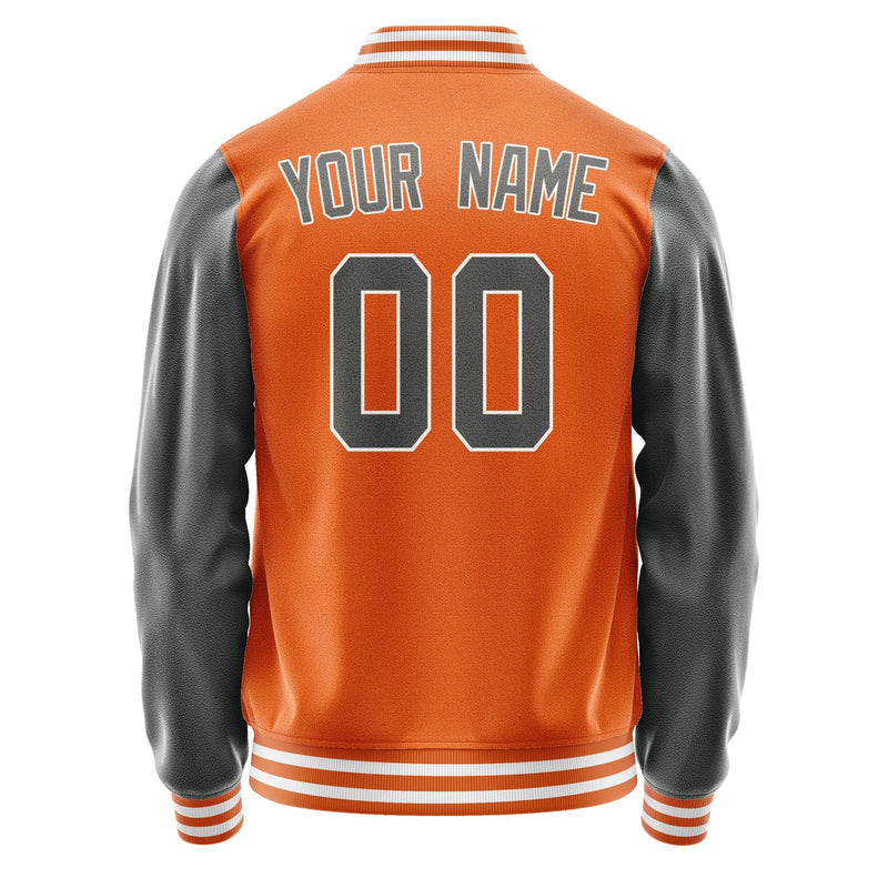 Custom Orange Dark Grey Jacket JA2828202818B31820