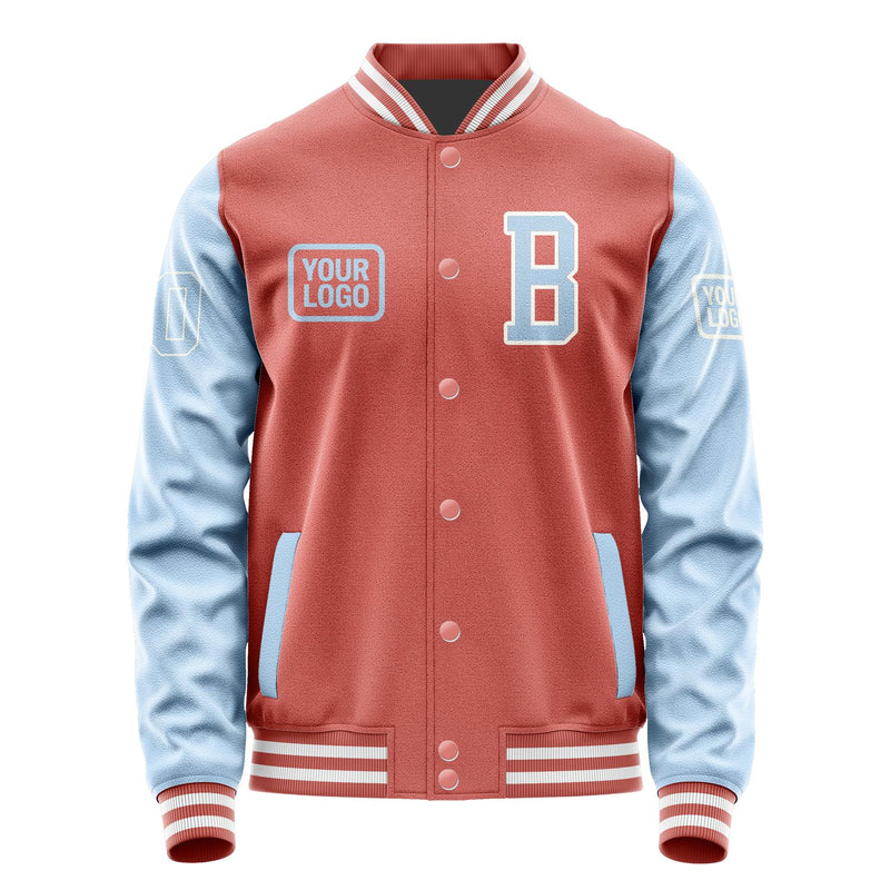 Custom Copper Rose Light Blue Jacket JA292908291818080818