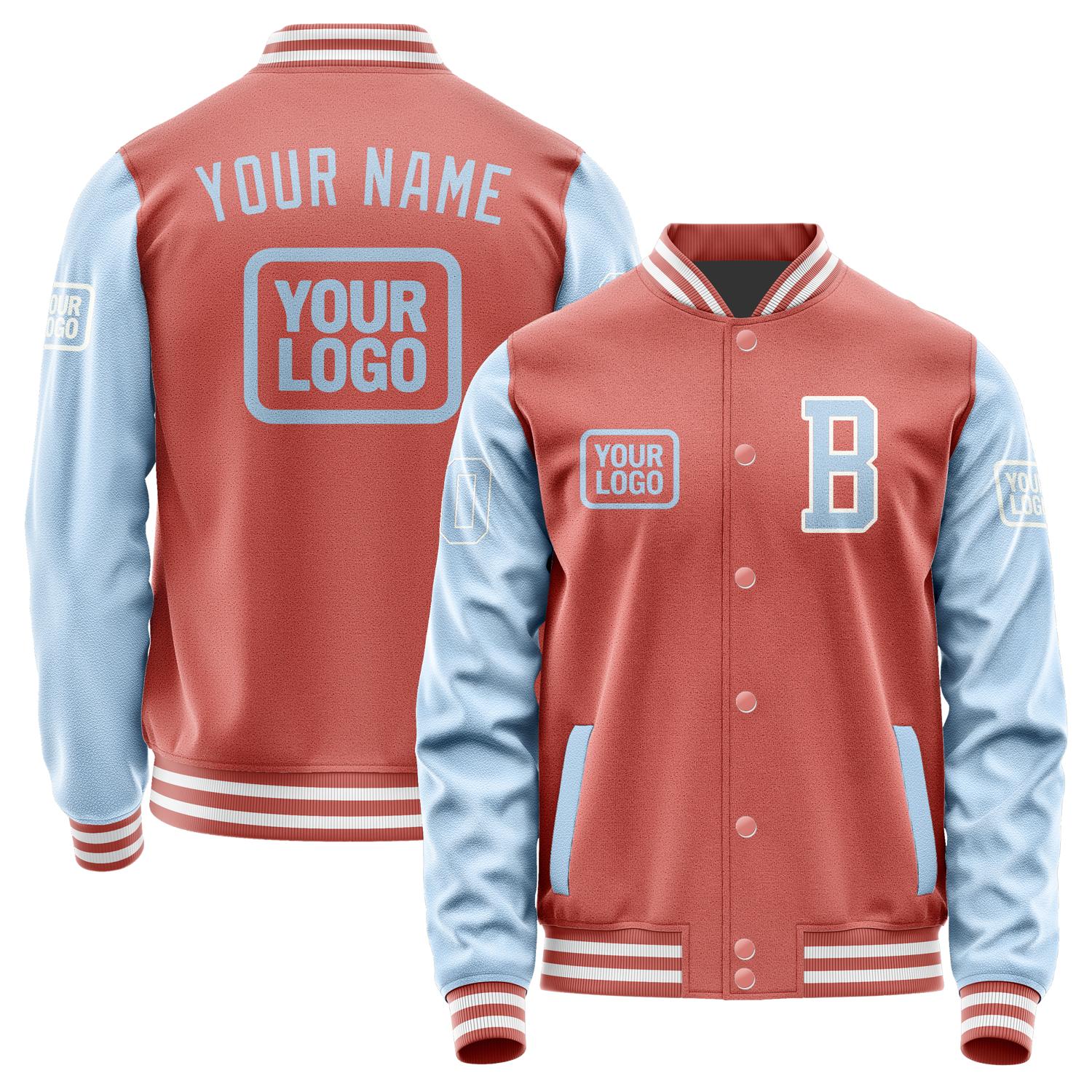 Custom Copper Rose Light Blue Jacket JA292908291818080818