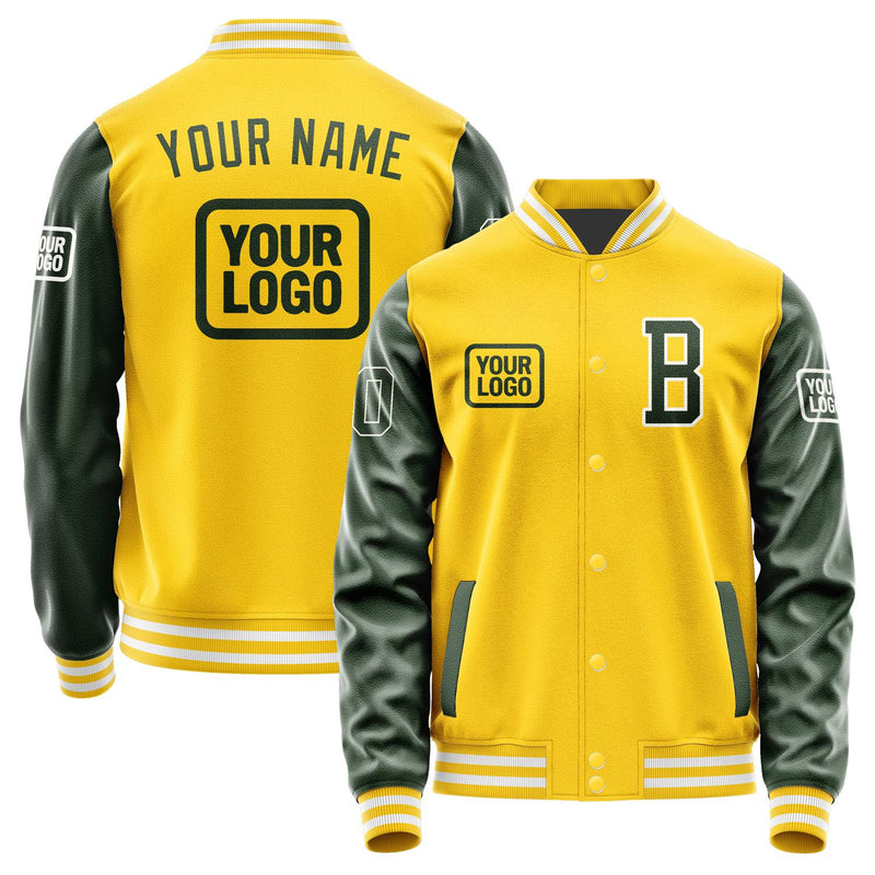 Custom Gold Dark Green Jacket JA303006301818060618