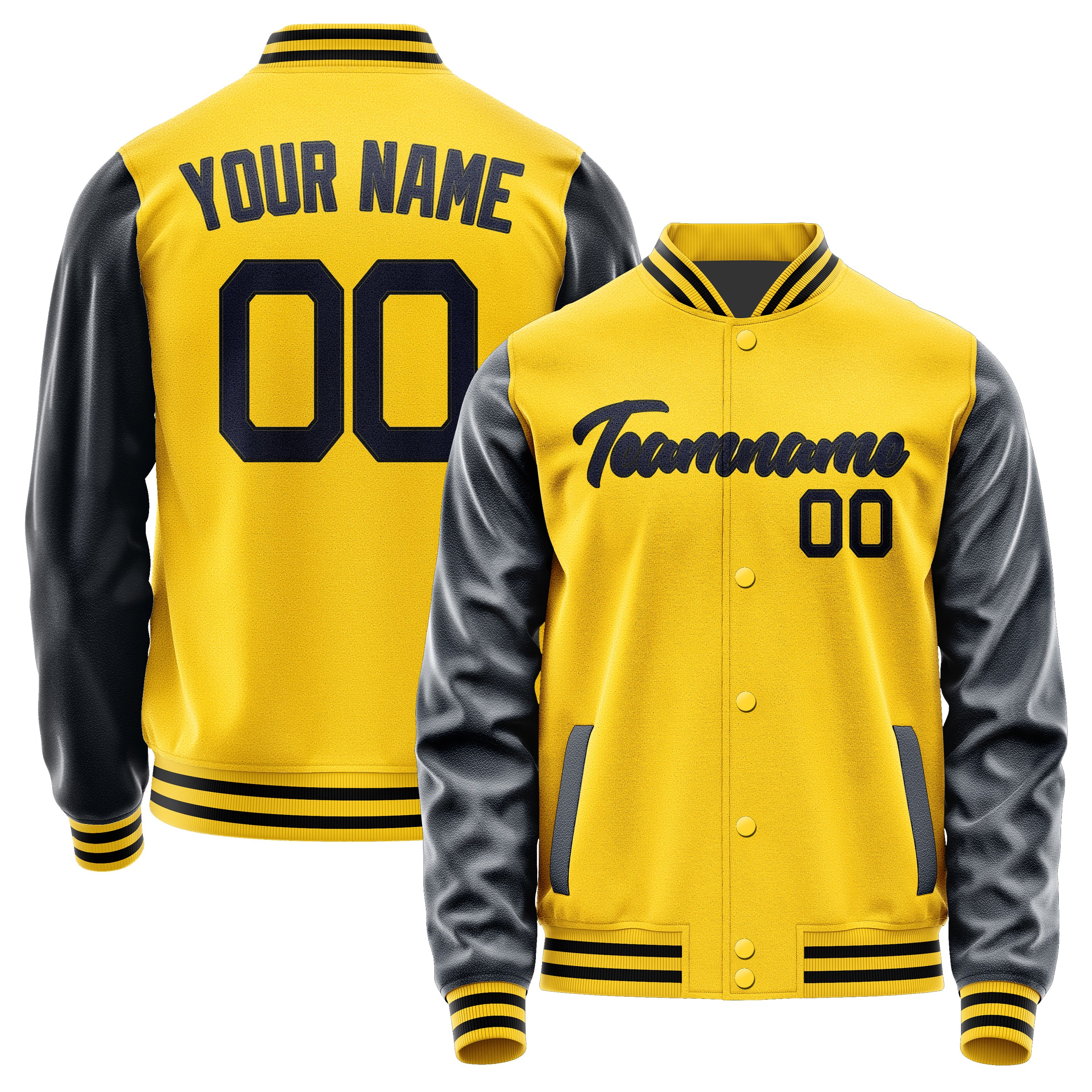 Custom Gold Navy Jacket JA3030113017B21711
