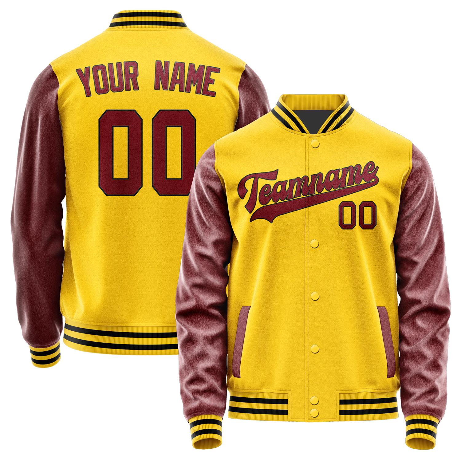 Custom Gold Crimson Red Jacket JA3030153017B31715