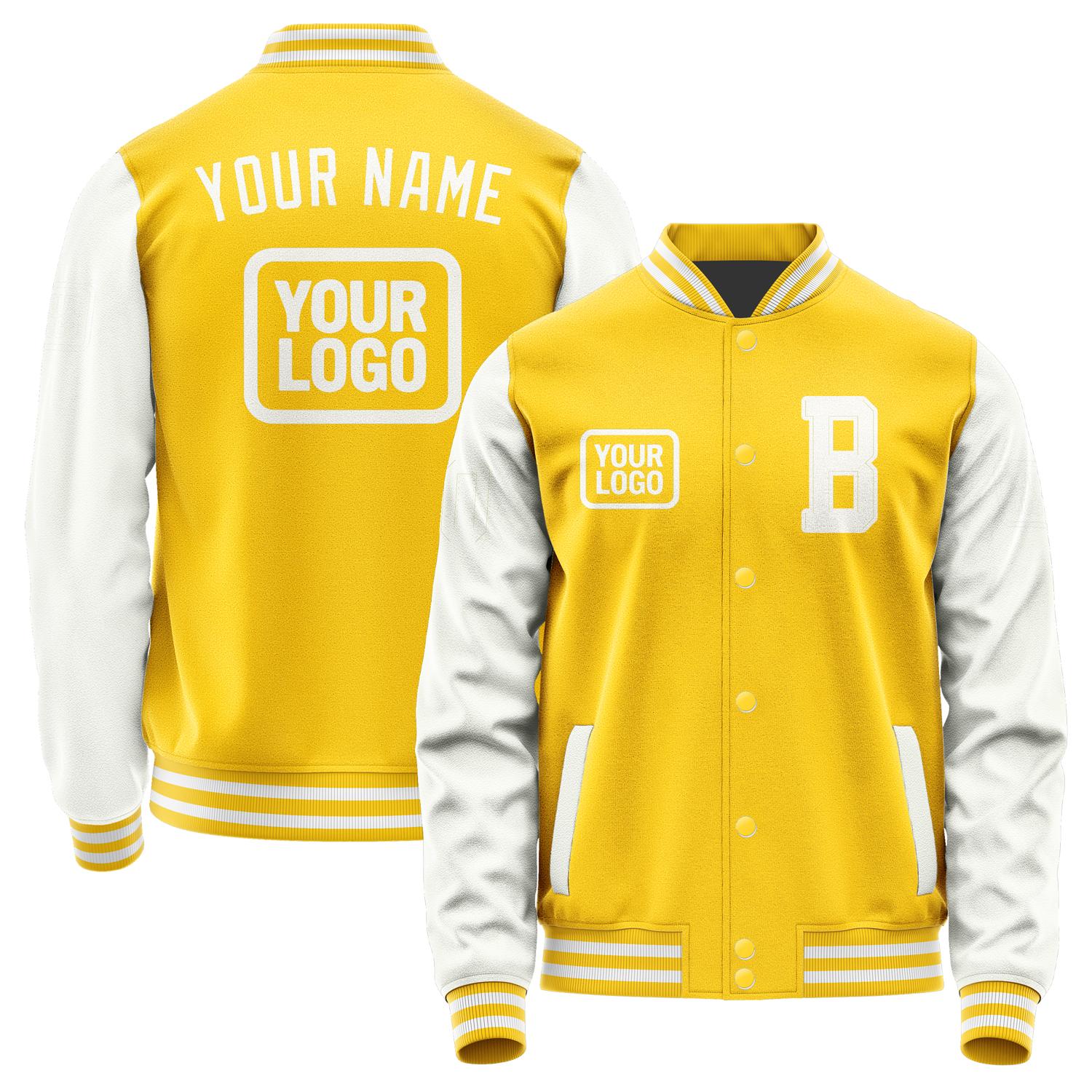 Custom Gold White Jacket JA303018301818181818