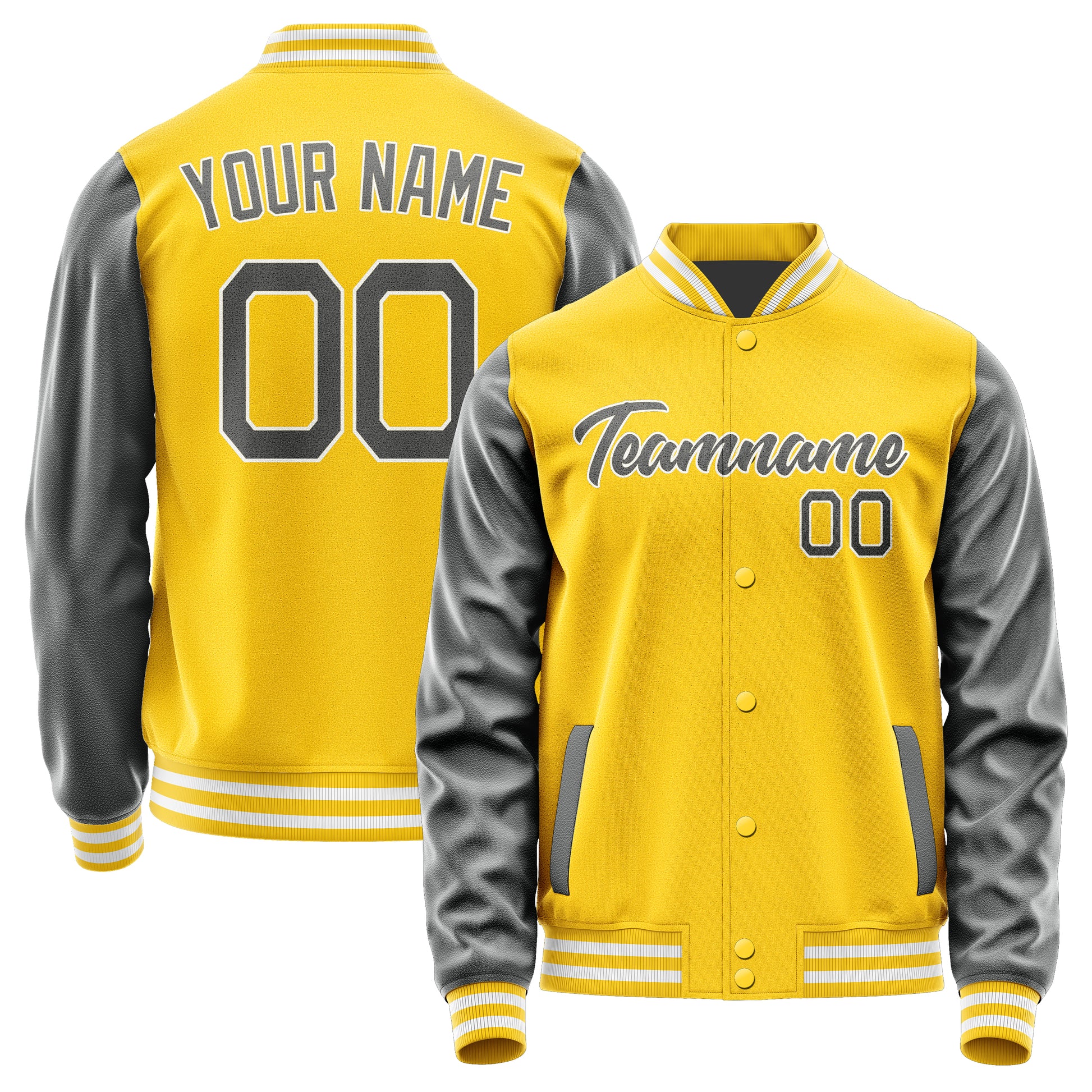 Custom Gold Dark Grey Jacket JA3030203018B21820