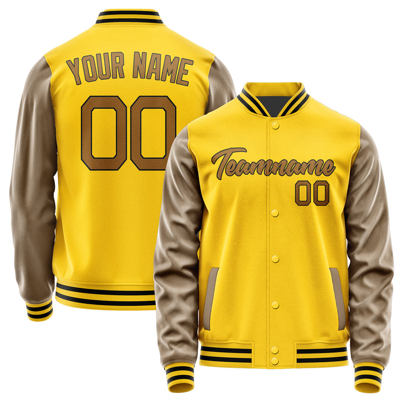 Custom Gold Khaki Jacket JA3030223017B21722