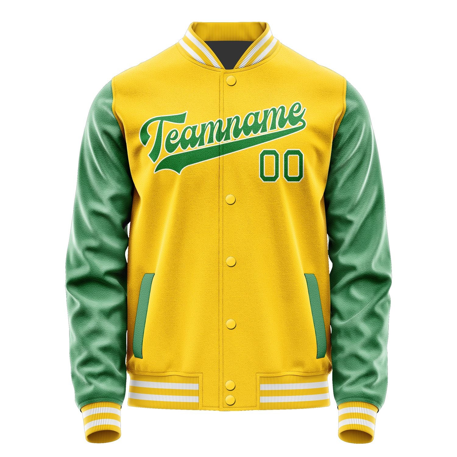 Custom Gold Emerald Green Jacket JA3030243018B31824