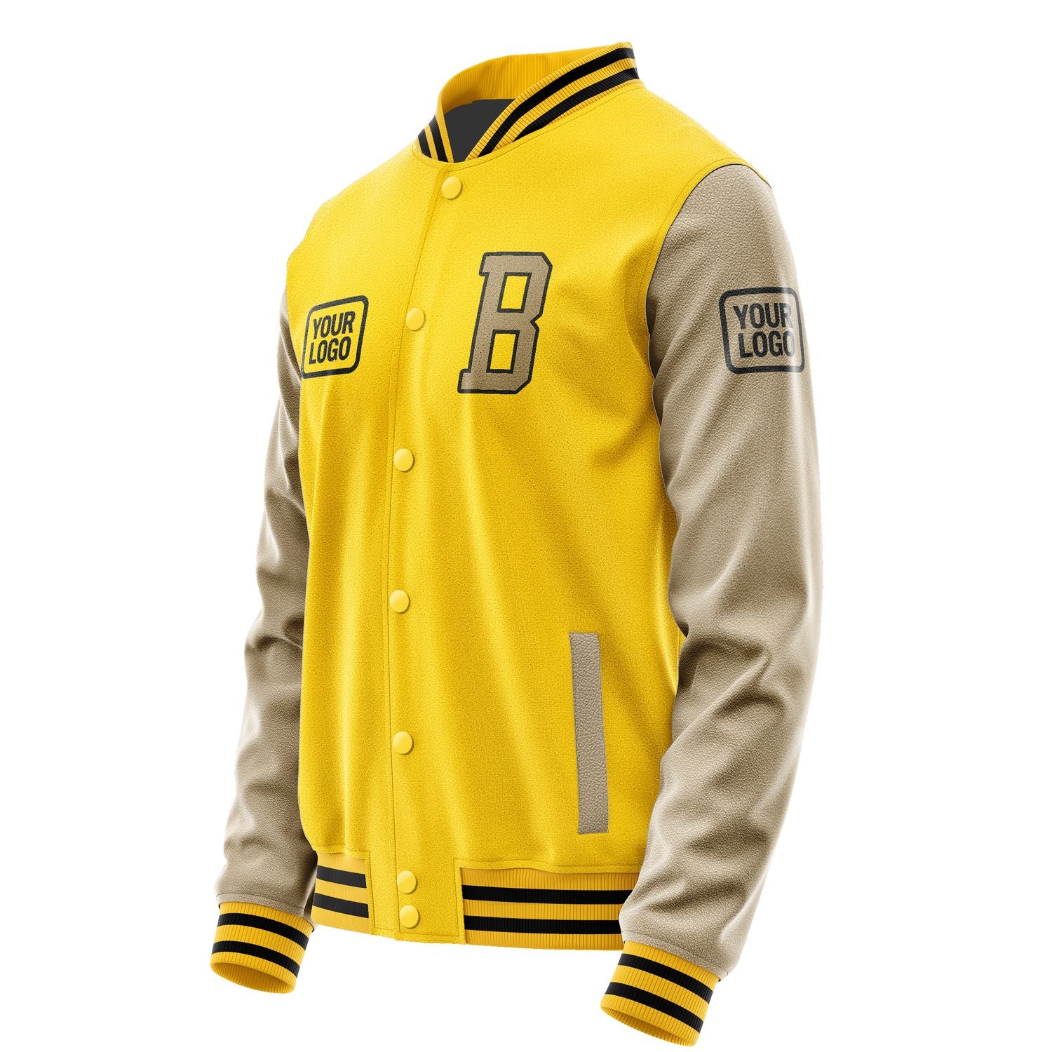 Custom Gold Light Khaki Jacket JA303025301717252517