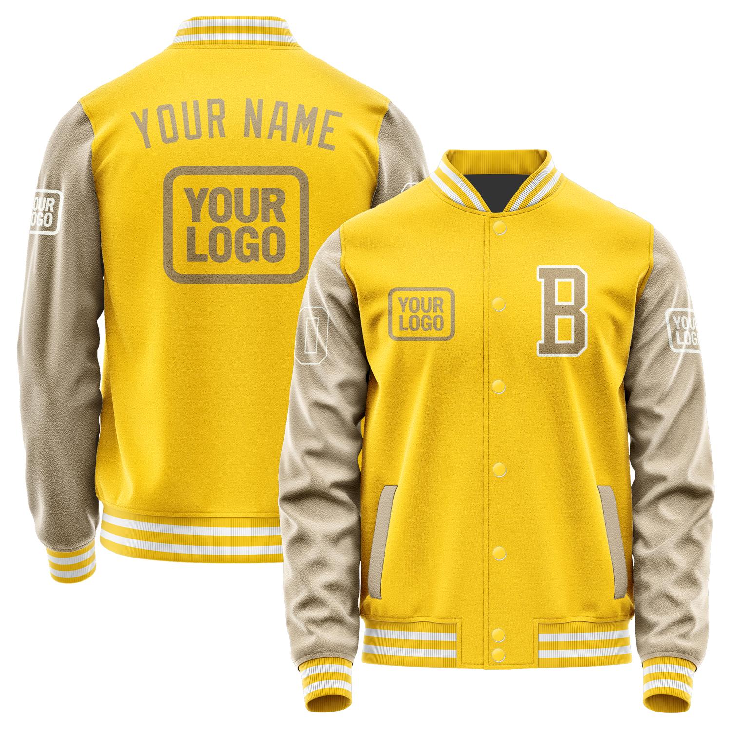 Custom Gold Light Khaki Jacket JA303025301818252518
