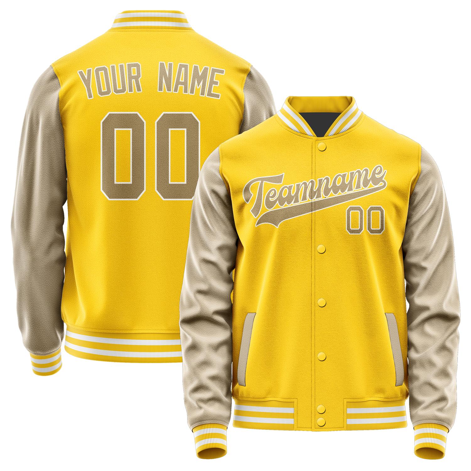 Custom Gold Light Khaki Jacket JA3030253018B31825
