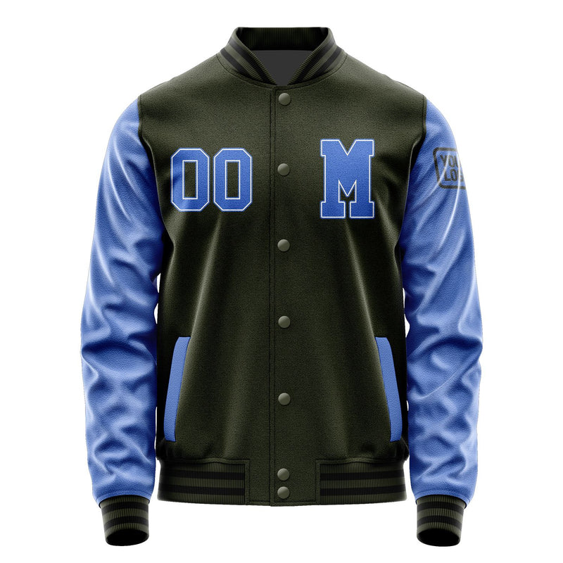 Custom Olive Sky Blue Jacket Jb0202090217091817