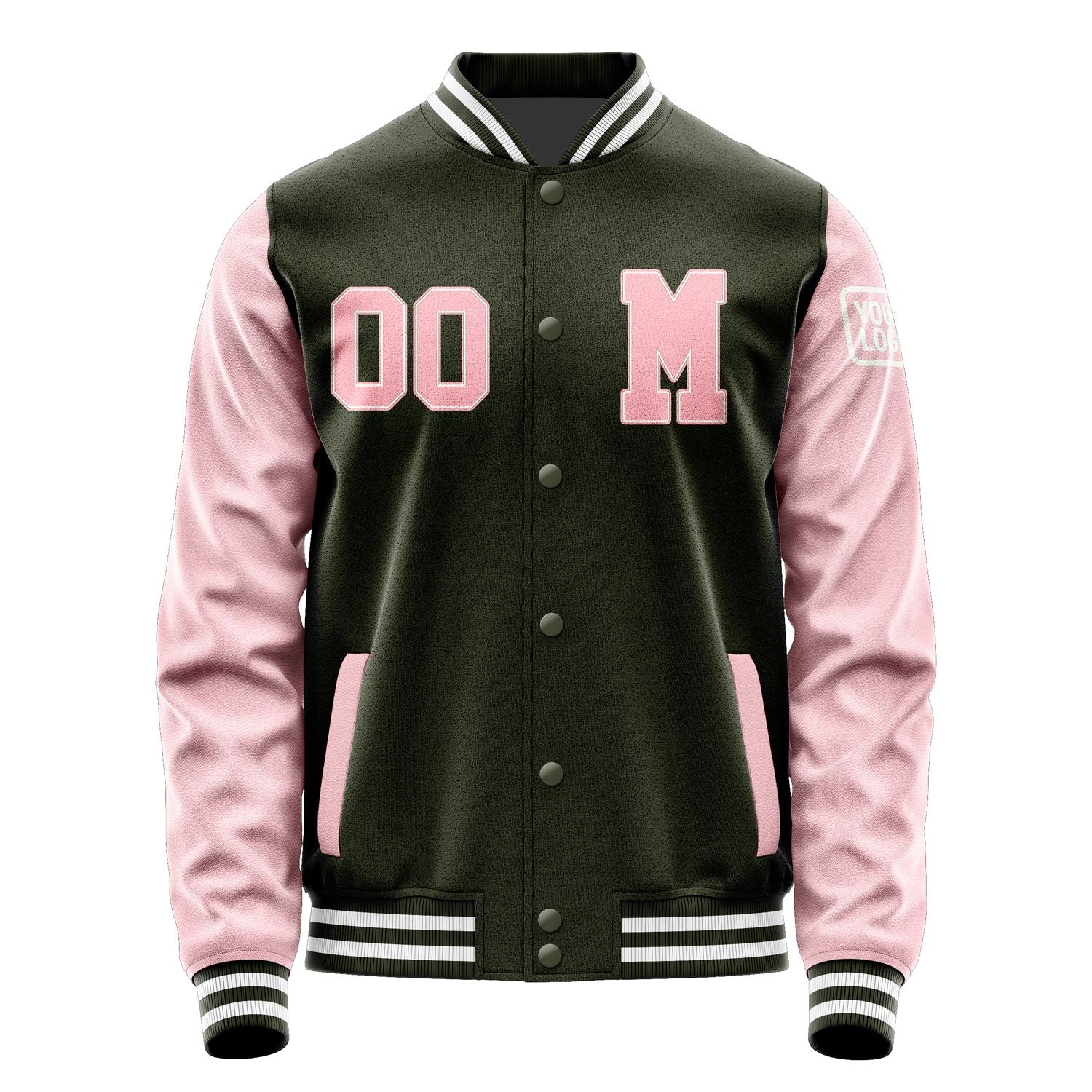 Custom Olive Light Pink Jacket Jb0202210218211818