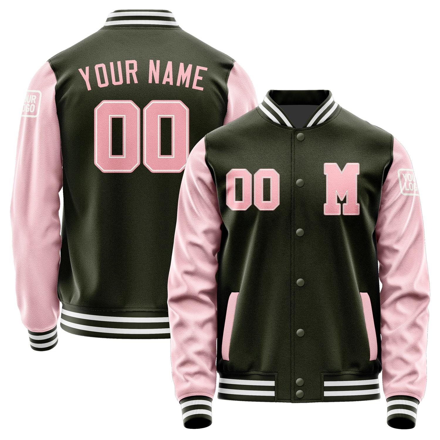 Custom Olive Light Pink Jacket Jb0202210218211818