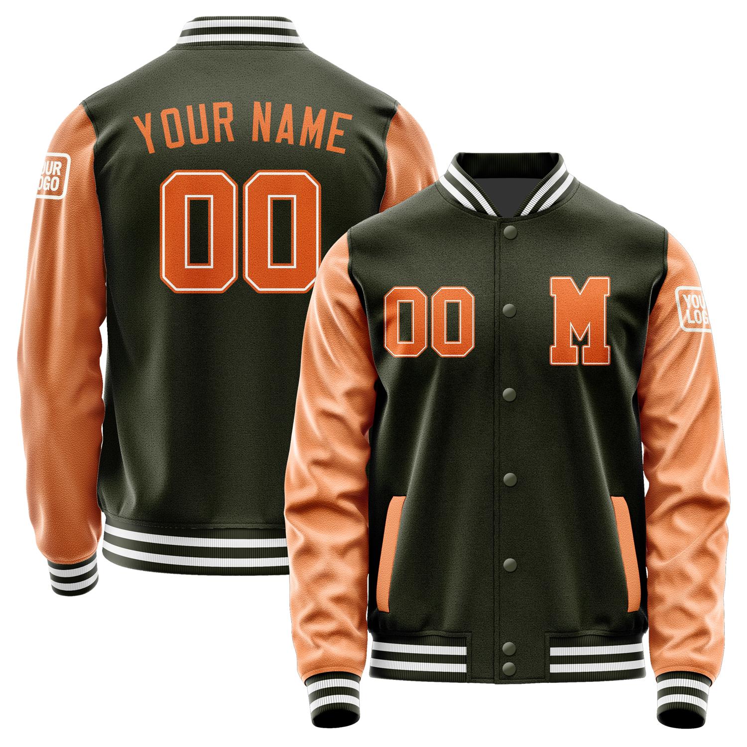 Custom Olive Orange Jacket Jb0202280218281818