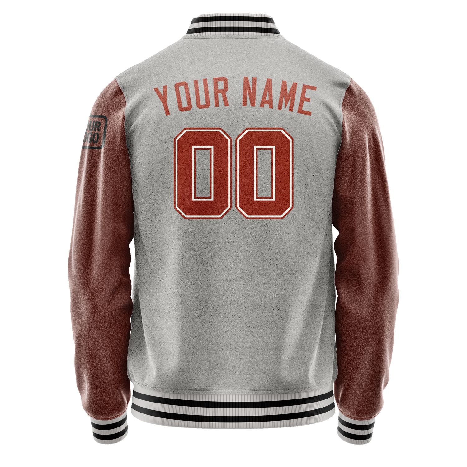 Custom Gray Coral Red Jacket Jb0404160417161817