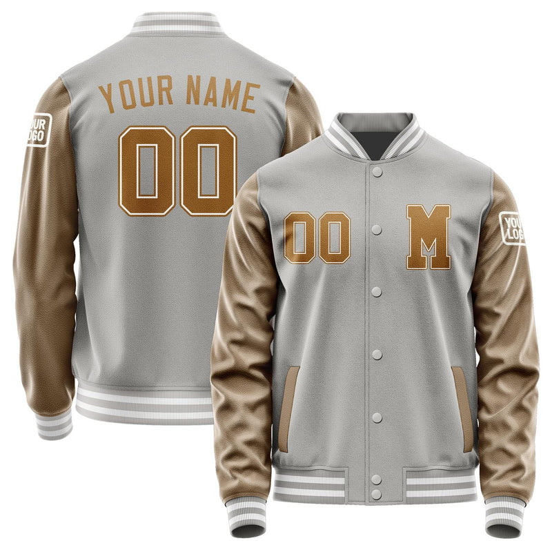Custom Gray Khaki Jacket Jb0404220418221818