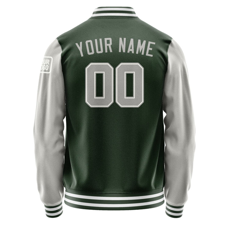 Custom Dark Green Gray Jacket Jb0606040618041818