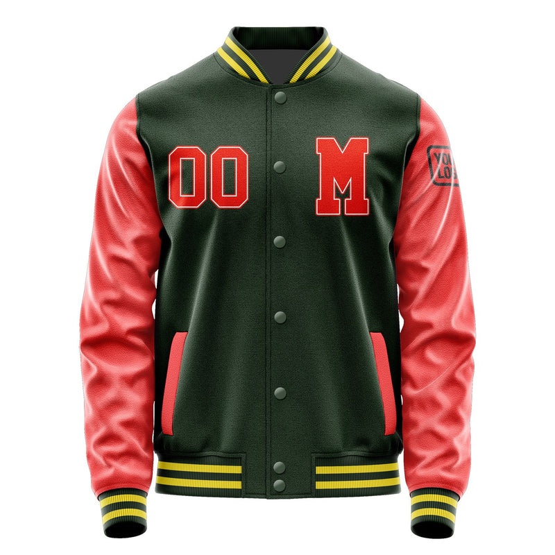 Custom Dark Green Orange Red Jacket Jb0606120626121817
