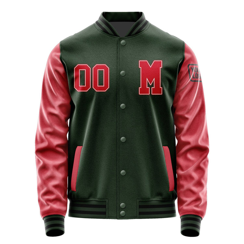 Custom Dark Green Red Jacket Jb0606140617141817