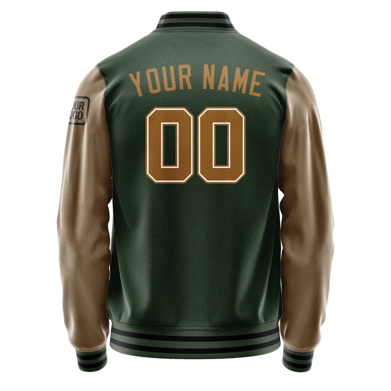 Custom Dark Green Khaki Jacket Jb0606220617221817